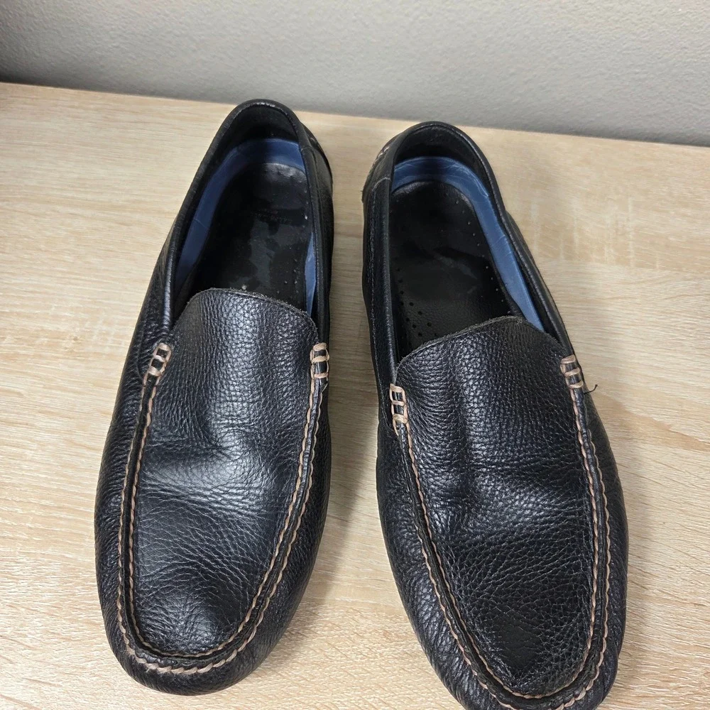 Polo Ralph Lauren Leather Driving Loafers Black Slip On Men's Sz 10? Moc Toe